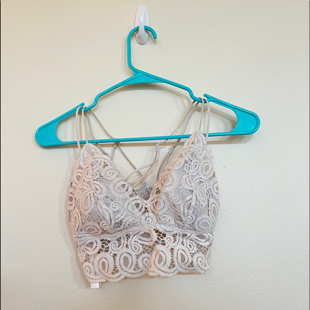 VS PINK Shimmer Crochet Bralette